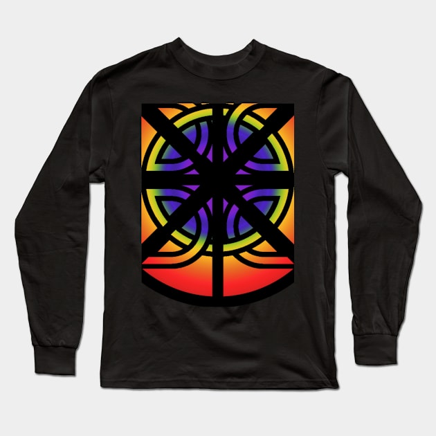 Celtic Interlaced Wheel of The Year Long Sleeve T-Shirt by Celtic Morrigan